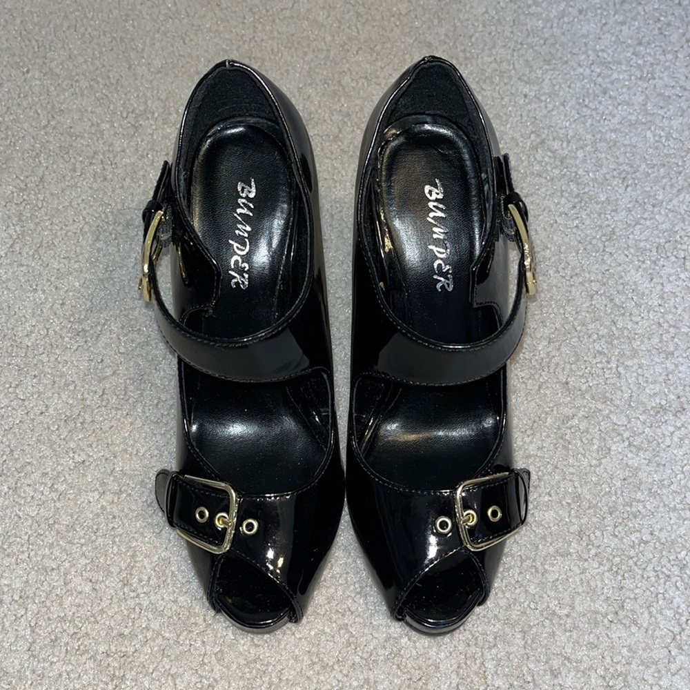 Brand New Black Bumper Heels